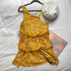Yellow daisy layer dress